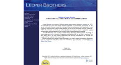 Desktop Screenshot of leeperbrothers.com